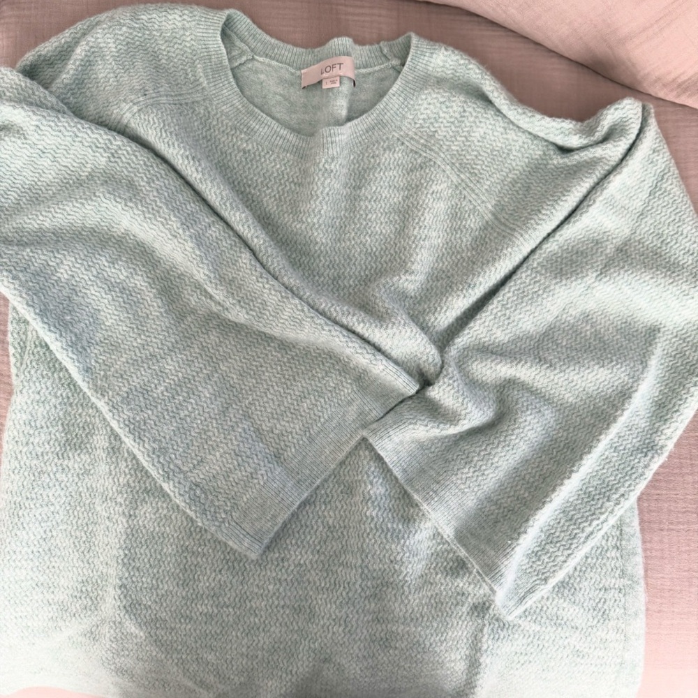LOFT Seafoam Crewneck Sweater
